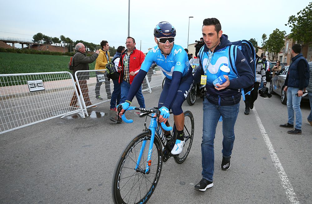 Alejandro Valverde after winning stage 2 in Valencia