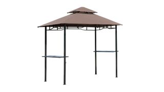 A BBQ gazebo with air-vented canopy