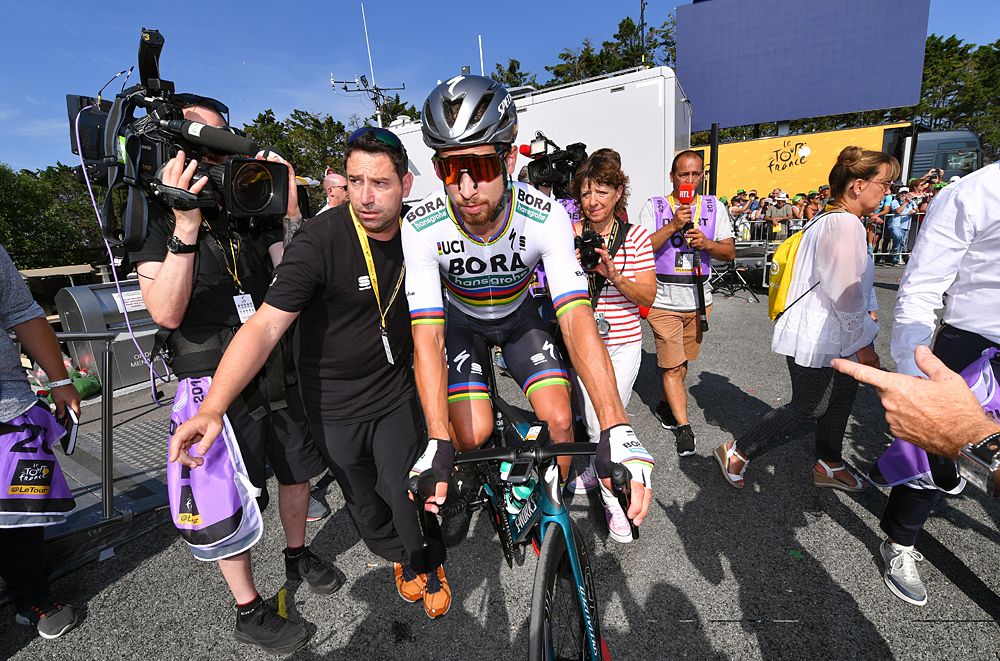 Peter Sagan at the start of stage 1 in Noirmoutier-En-L'&Iuml;le