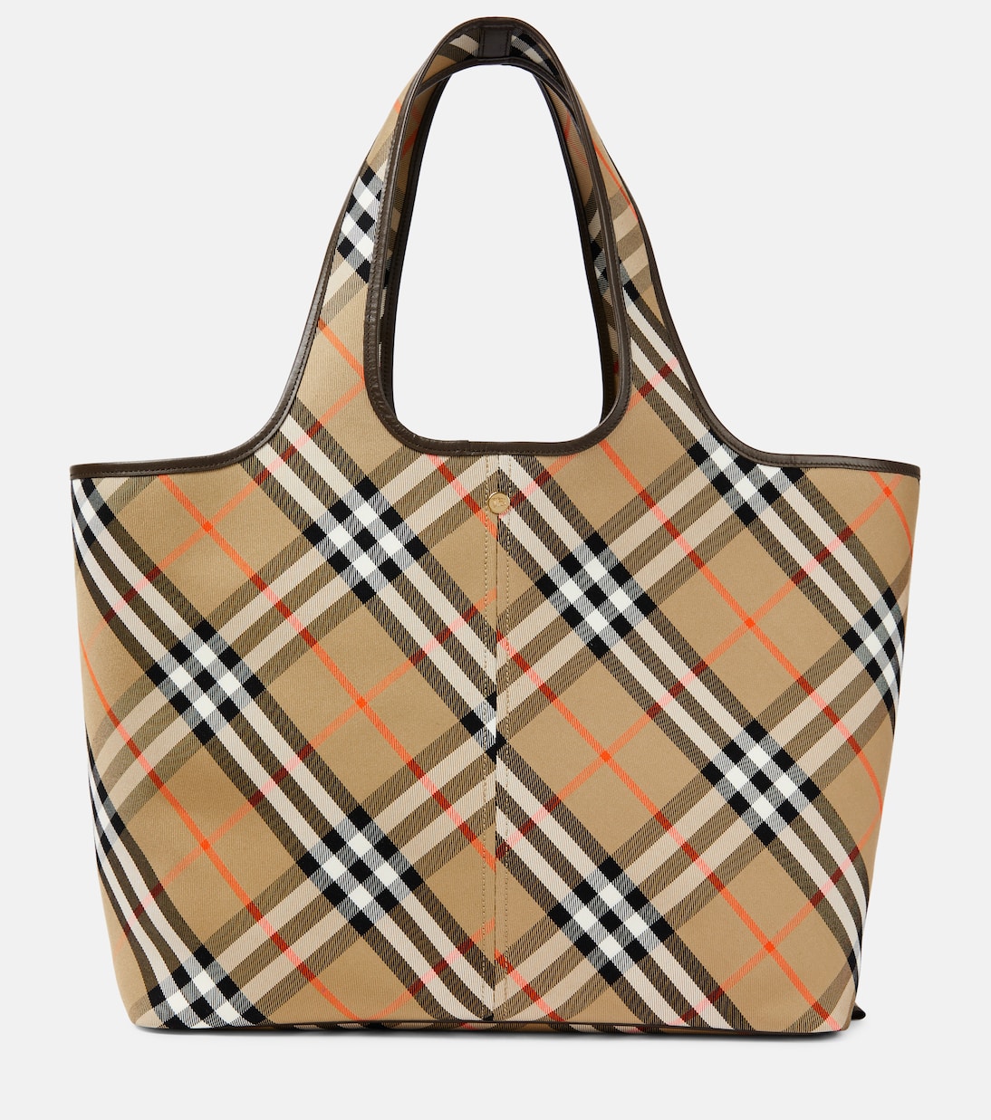 Burberry Check Medium Canvas Tote Bag