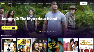 A screenshot of the tubi tv home page