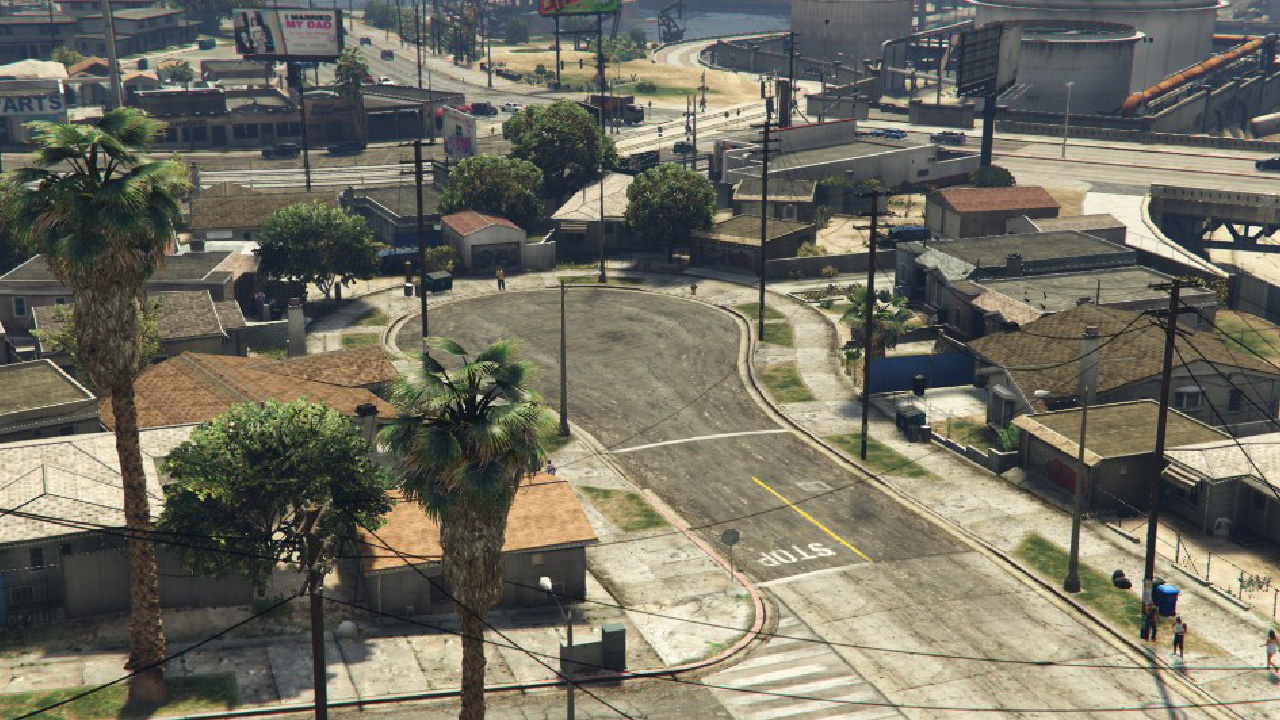 Grove Street, returning from GTA San Andreas, as it appears in GTA 5