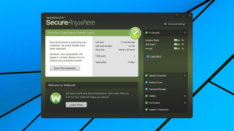 how to download webroot secure anywhere key code