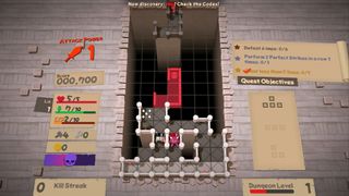 Tetris blocks forming a dungeon