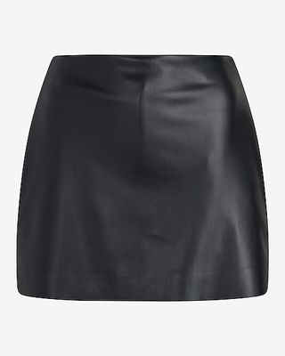 Express, Super High Waisted Faux Leather Mini Skort