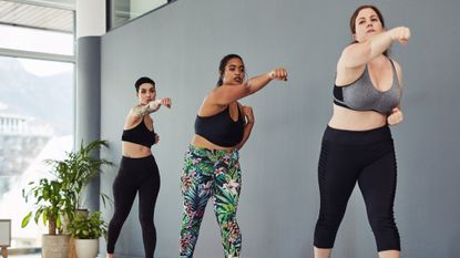 Women doing a Tabata workout