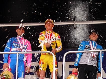 Champagne shower in celebration