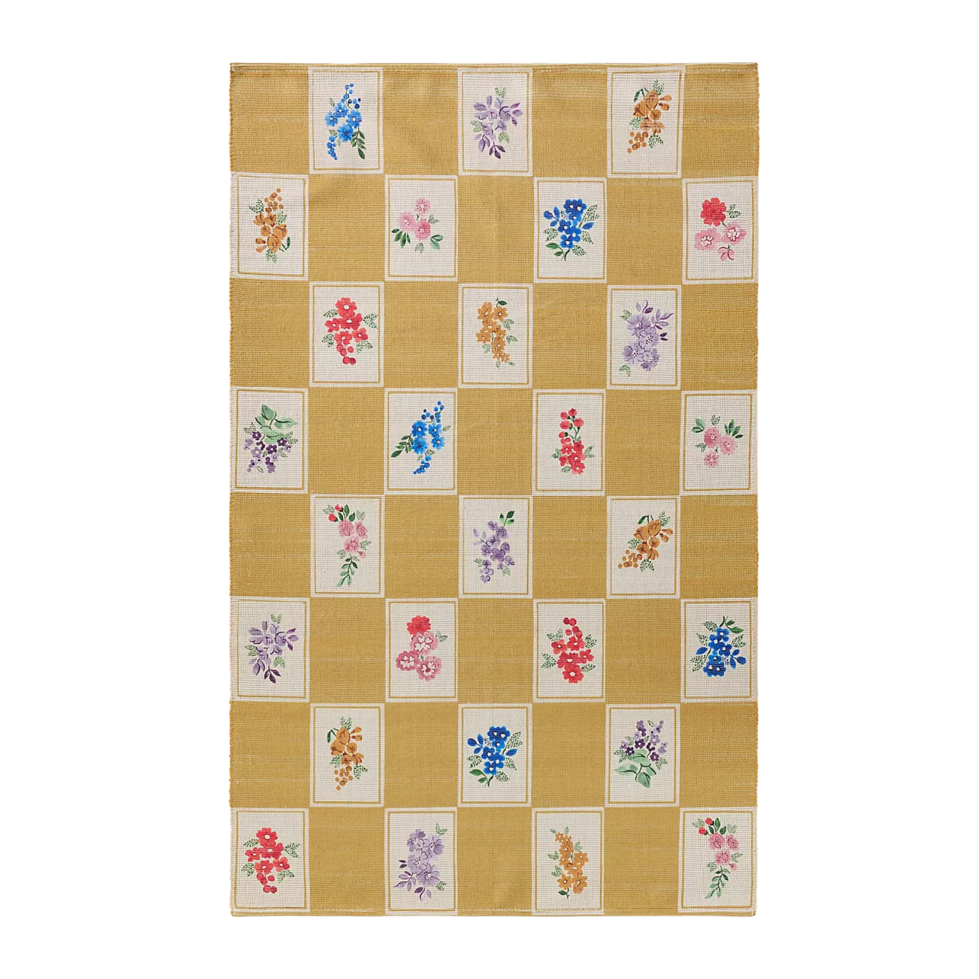 a tile-like outdoor rug