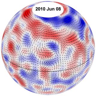 Giant Plasma Cell Flow on Sun - June 8, 2010