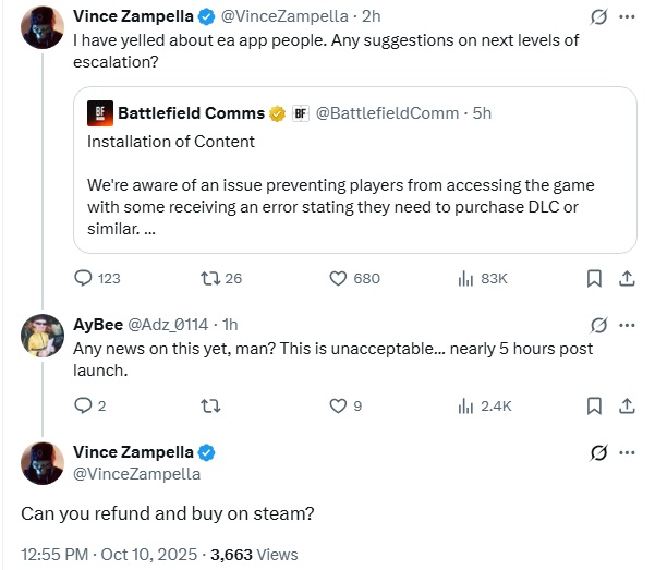 vince zampella tweet