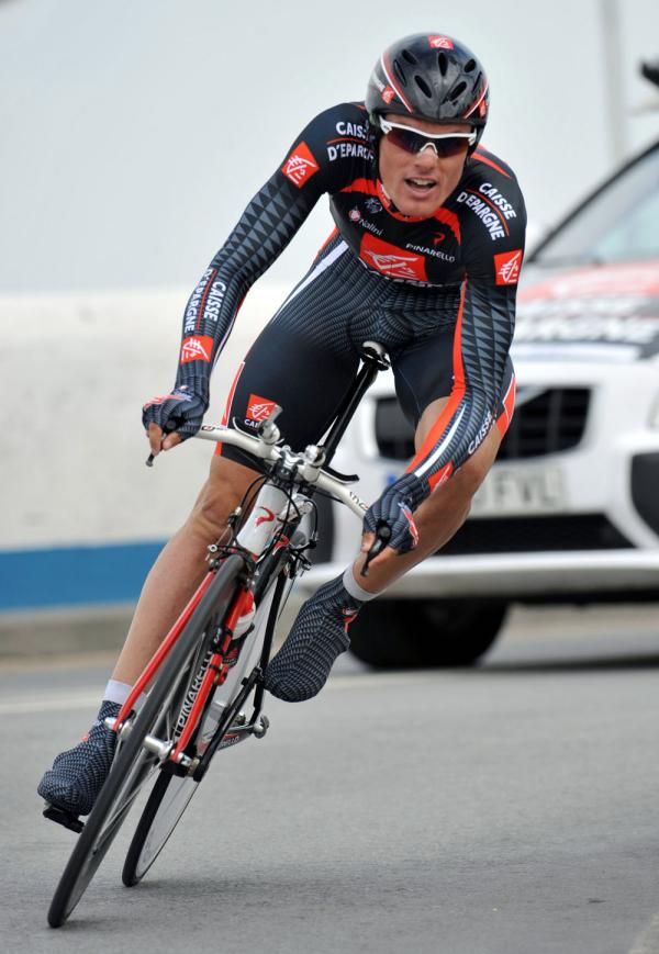 Luis Leon Sanchez (Caisse d'Espargne) on his way to victory in the final time trial