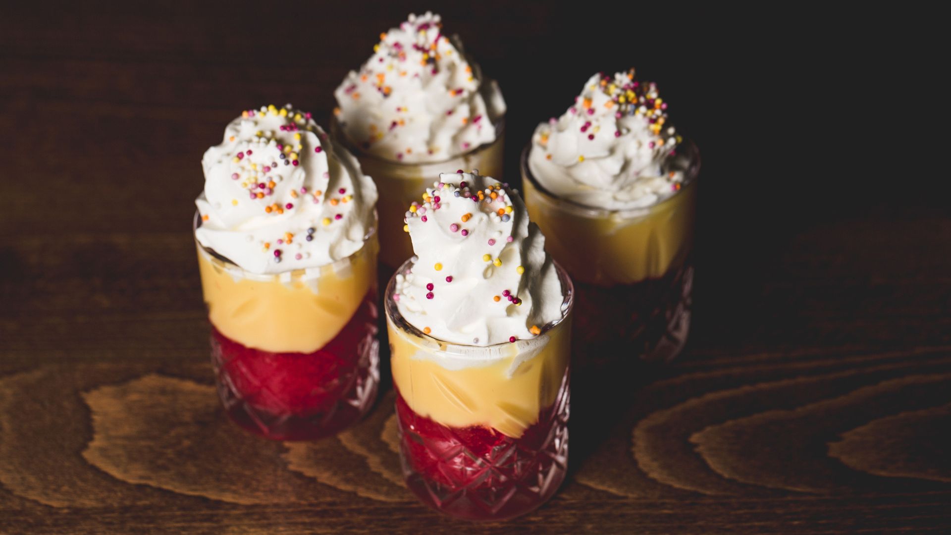 A quarter of mini trifles