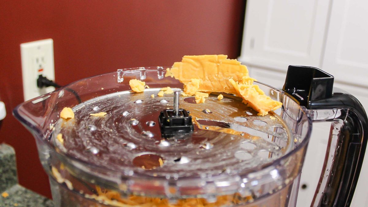 Hamilton Beach 12 Cup Stack and Snap Food Processor processing cheese