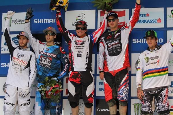 Elite men's podium
