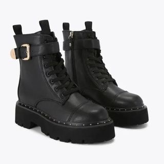 lace up black combat boots