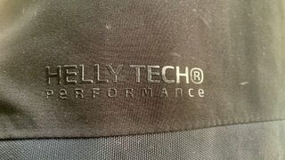 Hellytech logo on a pair of ski pants