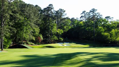 Augusta National par-3 12th hole pictured from the tee