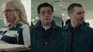 Patricia Arquette, Benicio del Toro, and Paul Dano in Escape at Dannemora