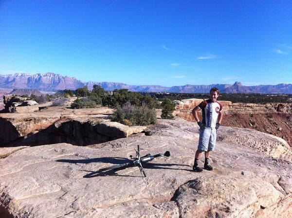 Von Edwards was happy to take advantage of the Southern Utah winter weather as well