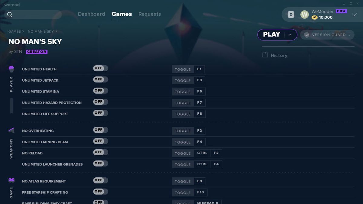 No Man's Sky trainer and cheats Is it possible to cheat on PS4, Xbox One, or PC? GamesRadar+