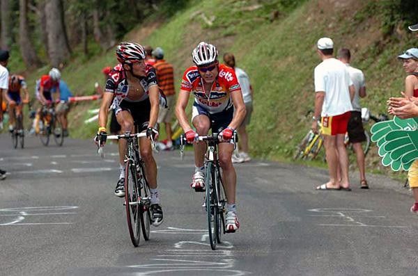 Schleck and Evans climbing together