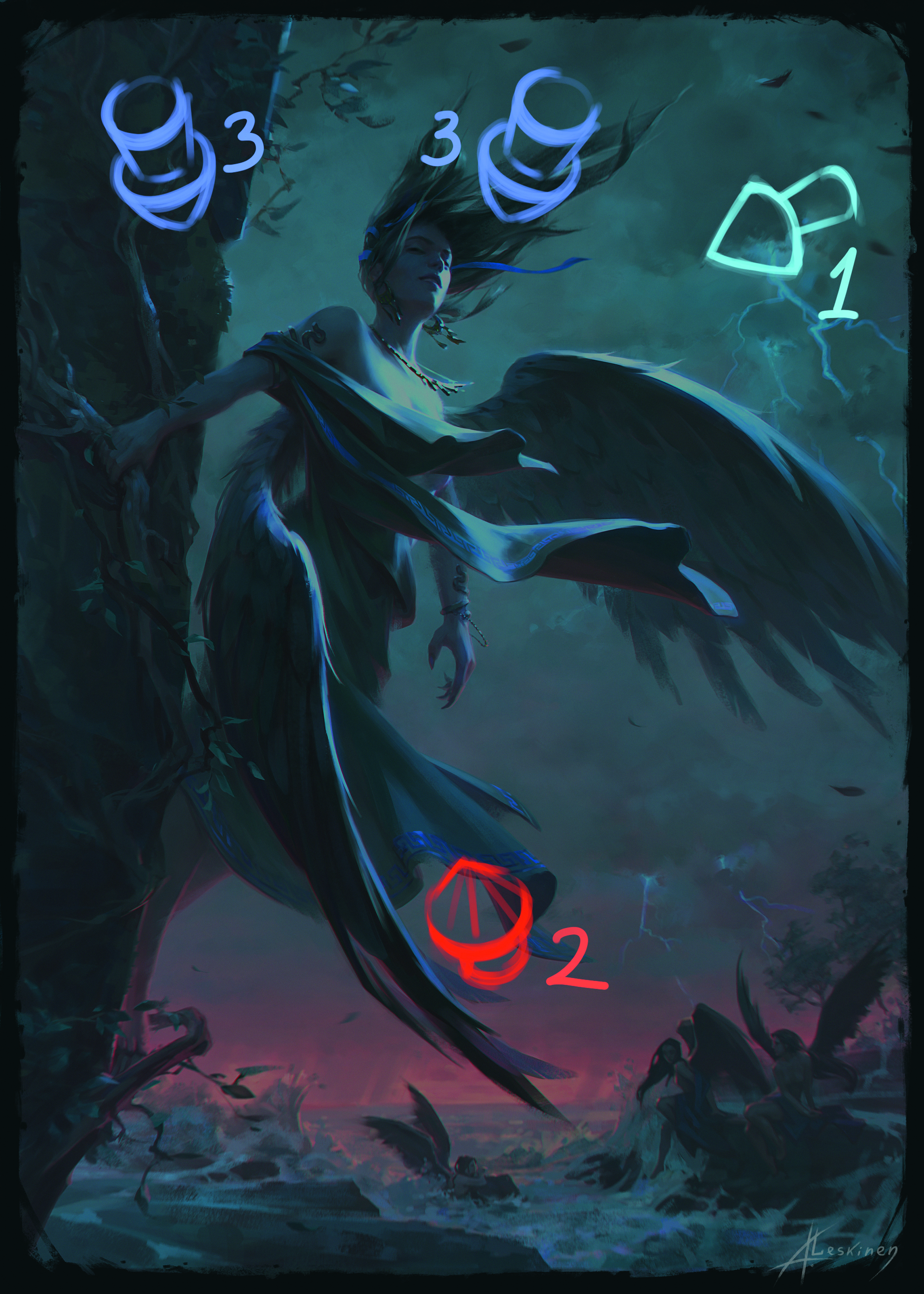 Images from an art tutorial by Alexander Leskinen