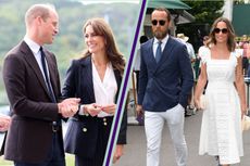 Prince William with Kate, James and Pippa Middleton