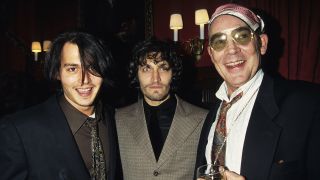 Hunter S. Thompson and Johnny Depp at the Fear And Loathing in Las Vegas premiere.