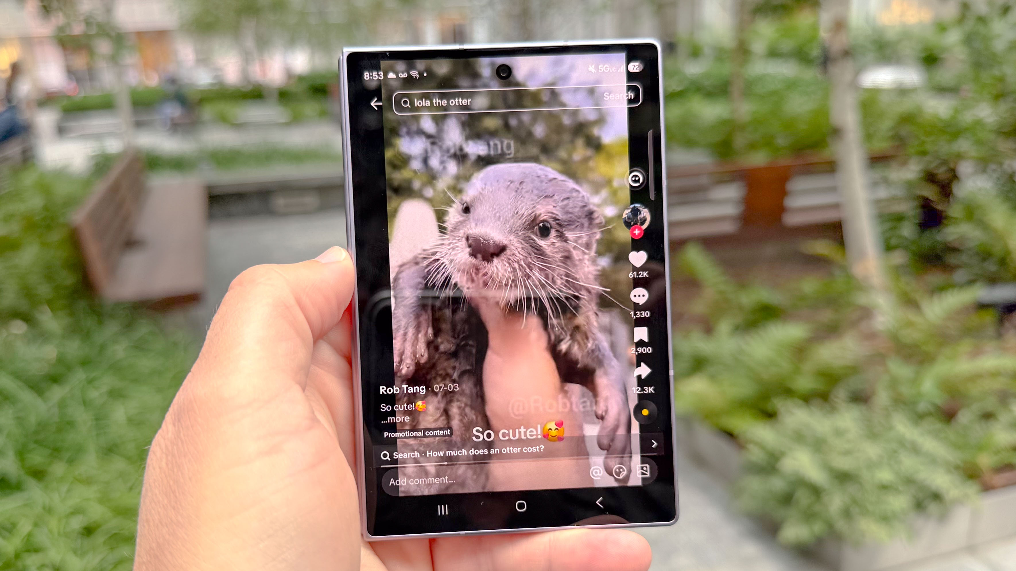 Galaxy Z Fold 8 shown held in-hand