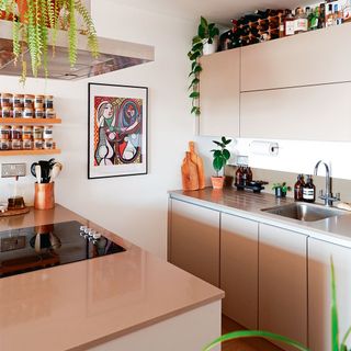 rental flat kitchen with island