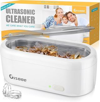 Gisaae Ultrasonic Cleaner, 47khz Portable Ultrasonic Jewellery Cleaner, 360ml Glasses Cleaner Machine, Sonic Cleaner Clean Pod for Silver Jewellery Necklace, Rings, Watch Band, Retainer, Denture