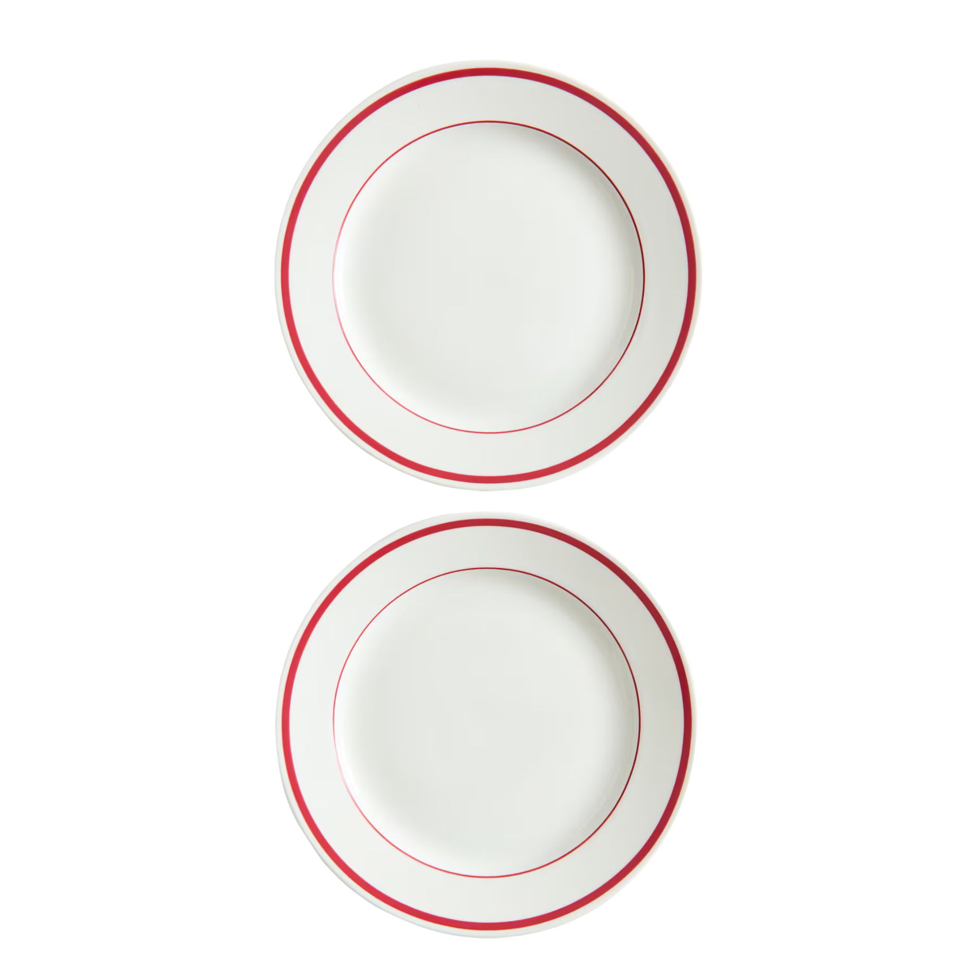 H&amp;amp;M Home , Porcelain Mid-Plates in Red, Set of 2