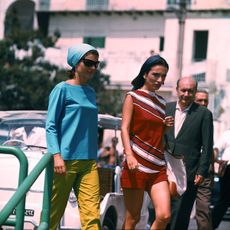 Jackie Kennedy and Lee Radziwill in Amalfi, Italy