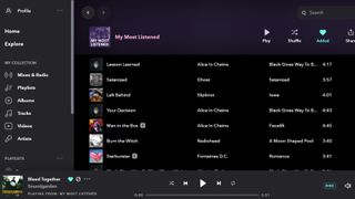 Tidal desktop playlist screenshot