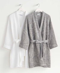 Parachute waffle bath robes | $119 each at Crate&amp;Barrel