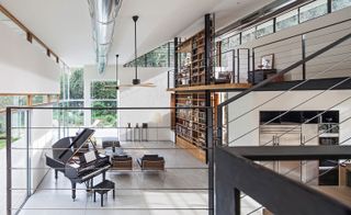 Double height interior and library