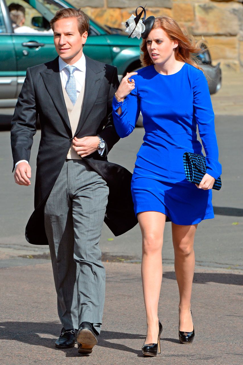 Princess Beatrice at the wedding of Melissa Percy