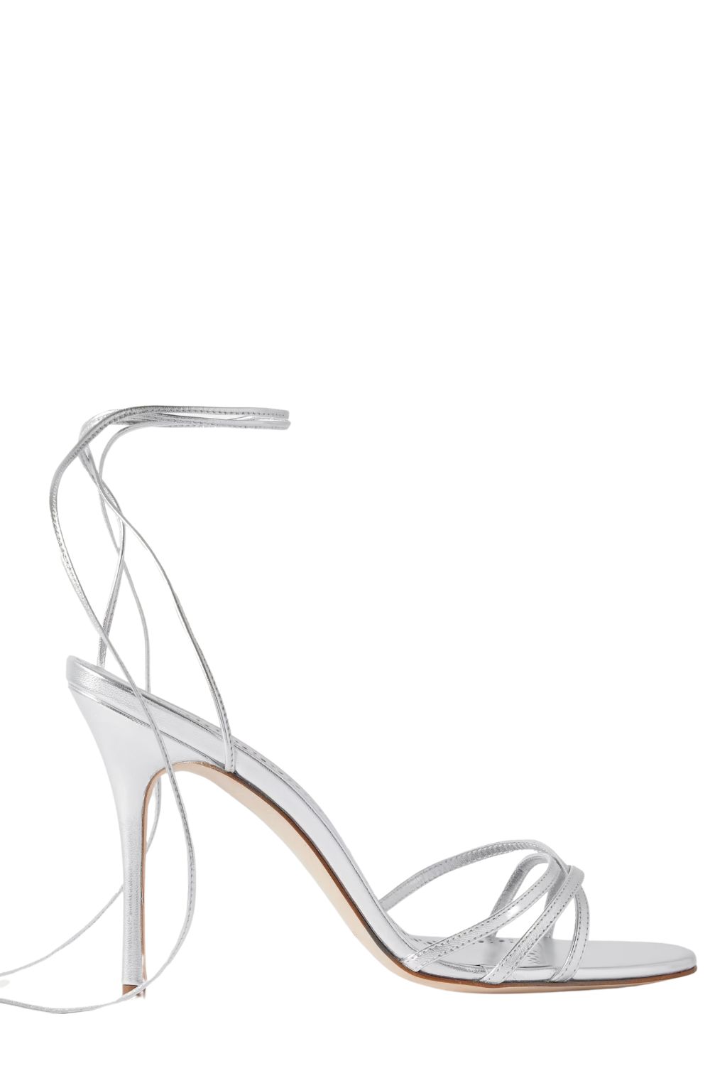 Manolo Blahnik Leva 105 metallic leather sandals