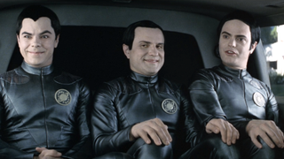 rainn wilson on the far right in galaxy quest