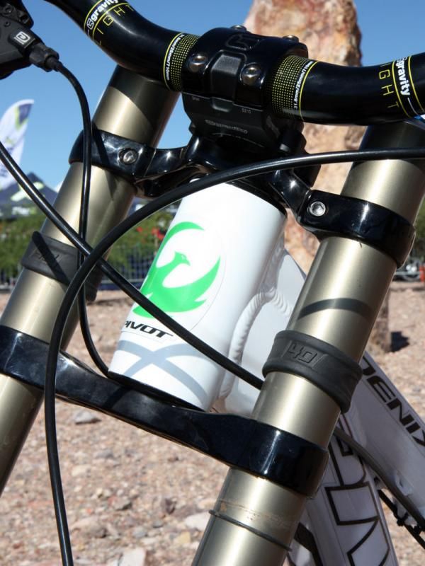 The Cane Creek AngleSet headset allows for up to 2.75