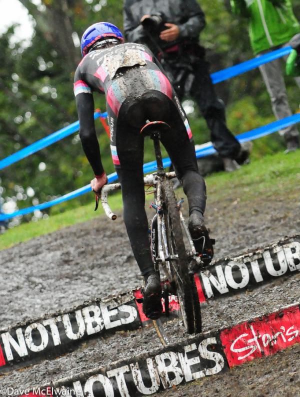 Zach McDonald (Rapha-Focus) making quick work of a barrier section