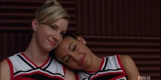 Naya Rivera and Heather Morris in Glee
