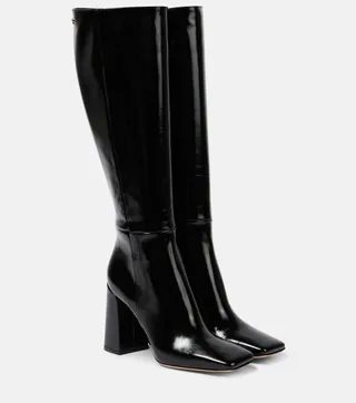 Gianvito Rossi, 95 patent leather knee-high boots