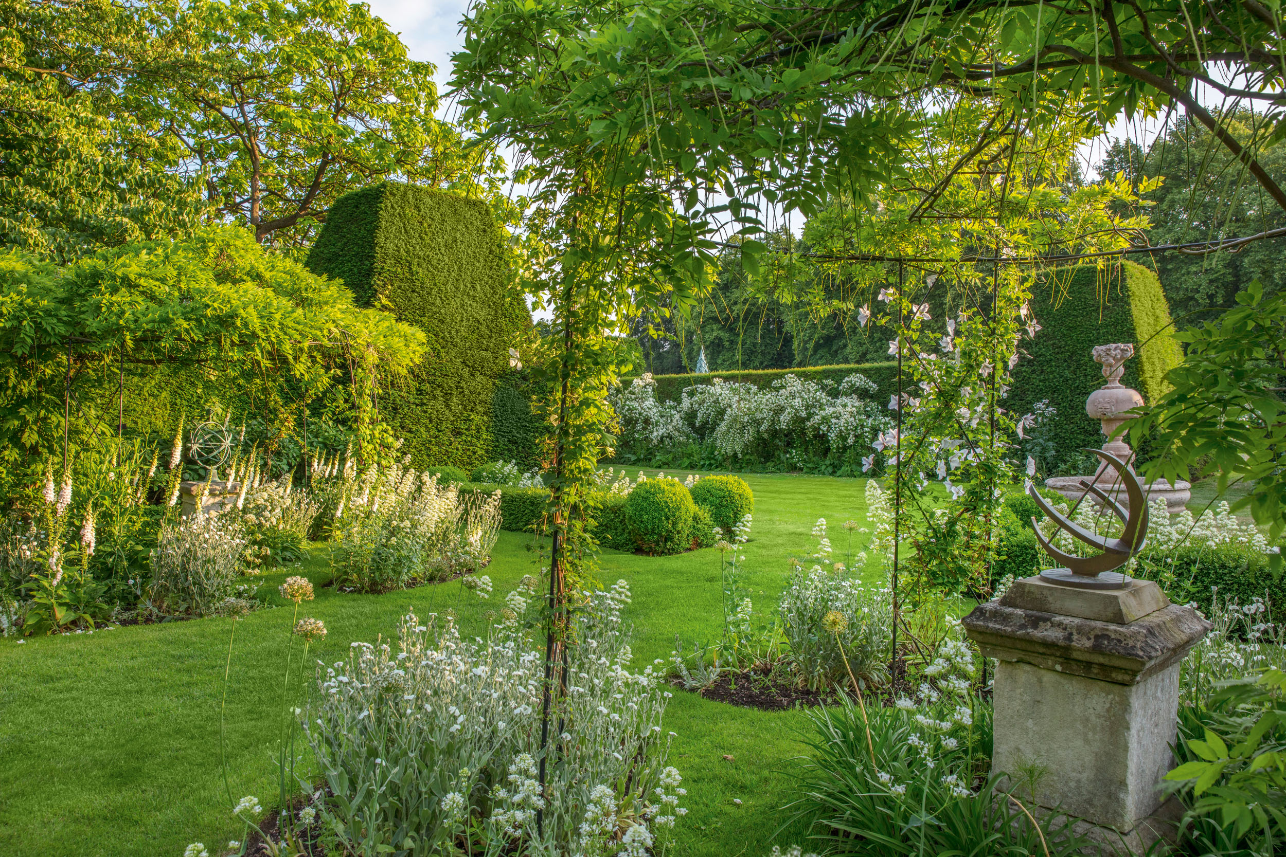 The garden of Renishaw Hall in Derbyshire