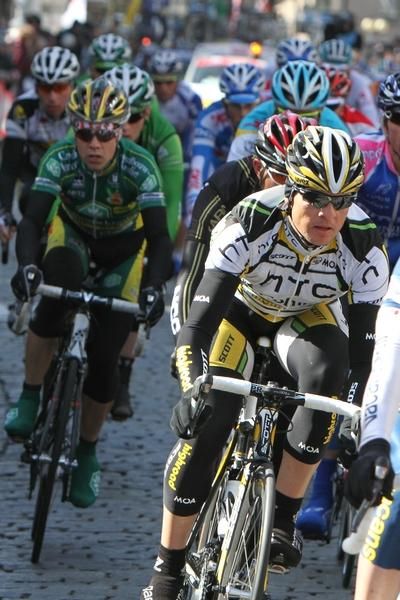 Bert Grabsch (HTC-Columbia) bides his time in the bunch.