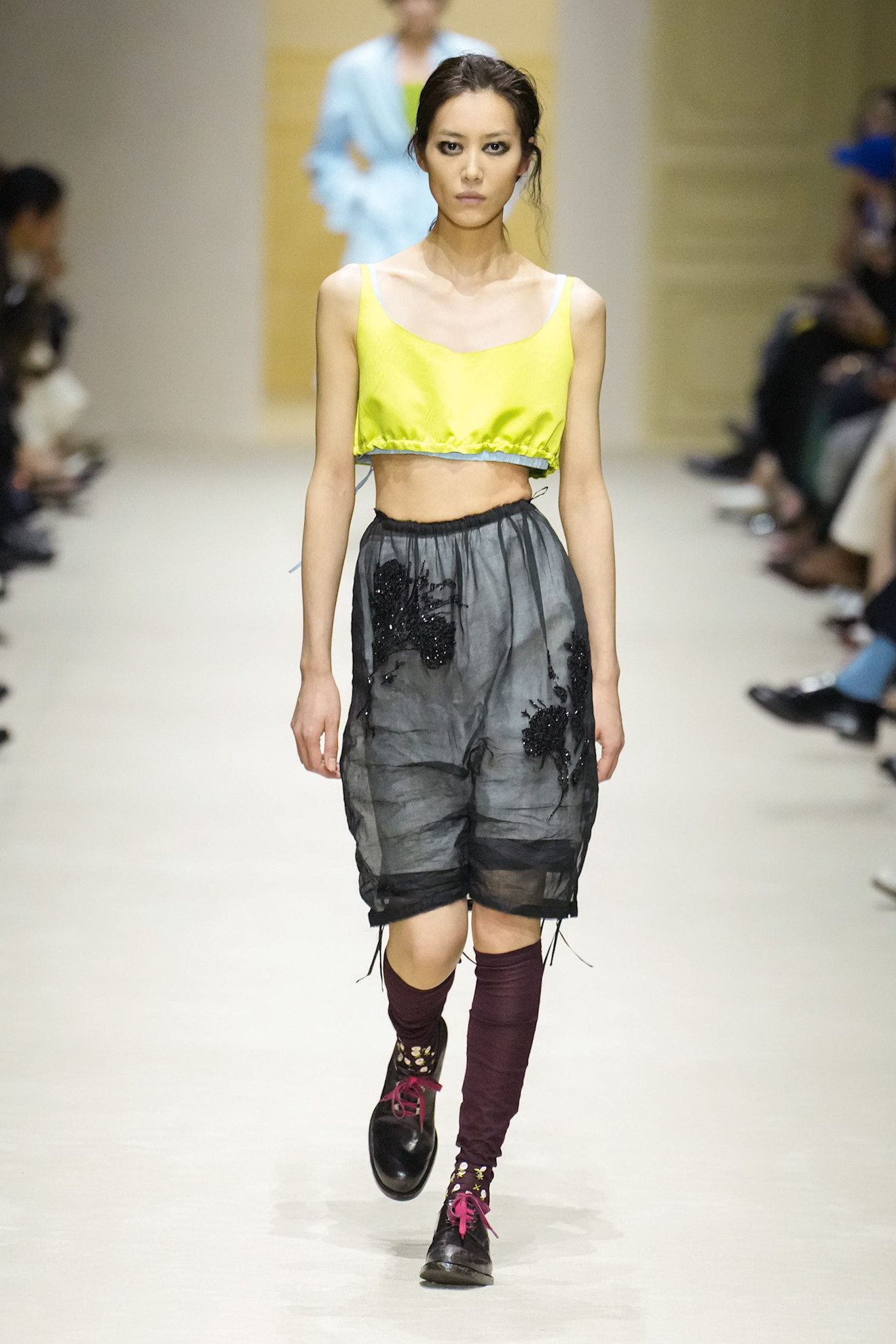 A runway look from the Prada Fall 2026 collection