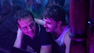 The most shocking movie moments of 2023, including All of Us Strangers. Pictured: Andrew Scott and Paul Mescal in All of Us Strangers