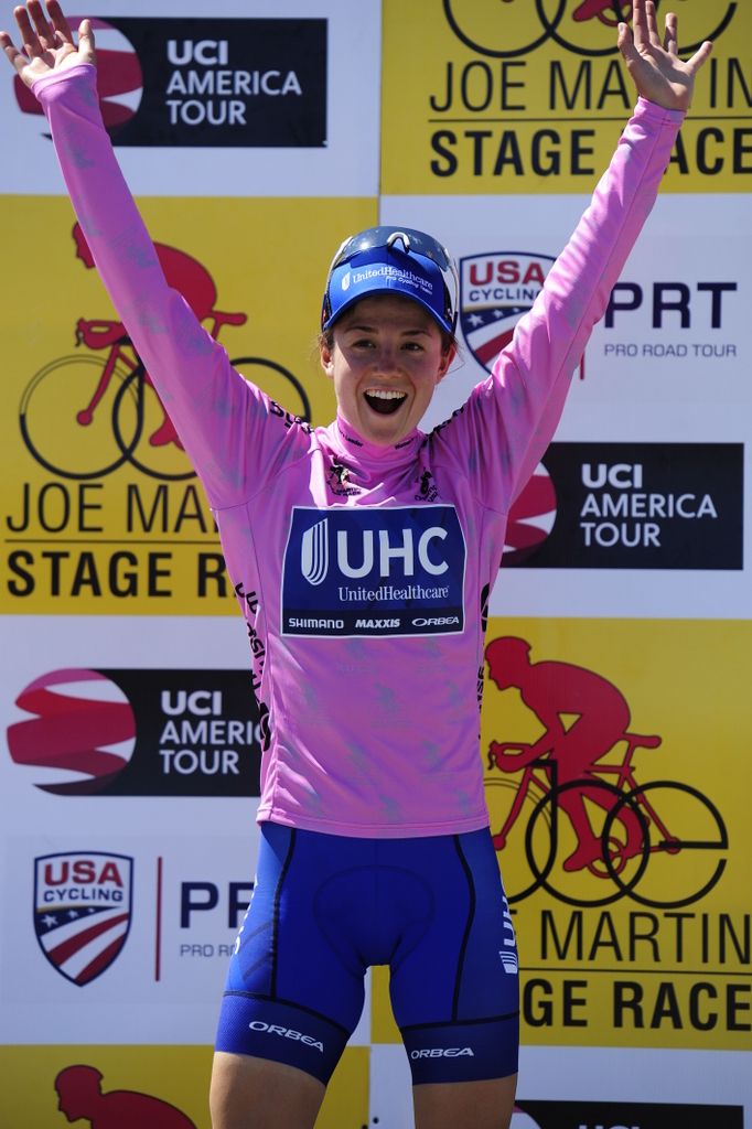 UHC's Ruth Winder holds onto the leader's jersey