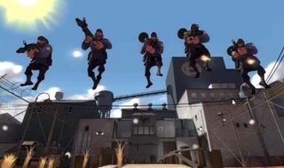As in the original Team Fortress and Team Fortress Classic, the Soldiers in the new sequel can propel themselves in the air via rocket jumping.