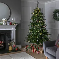 Habitat Habitat 7ft Pre Lit Dewdrop Mixed Tipped Christmas Tree